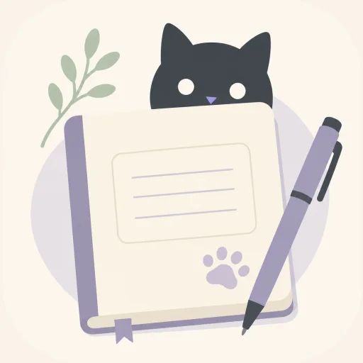 日記と相棒と。- 話すだけで、一日が残る。 のロゴ