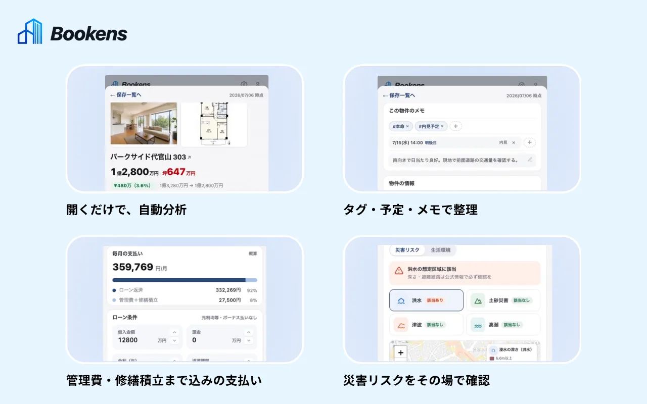 Bookens｜物件をためて比べる 中古マンション・戸建て・土地 のスクリーンショット 4