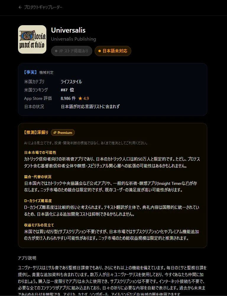 プロダクトギャップレーダー のスクリーンショット 3